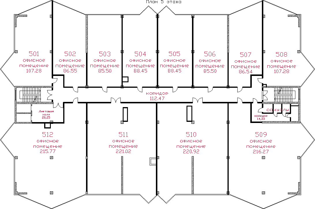 План 5 этажа