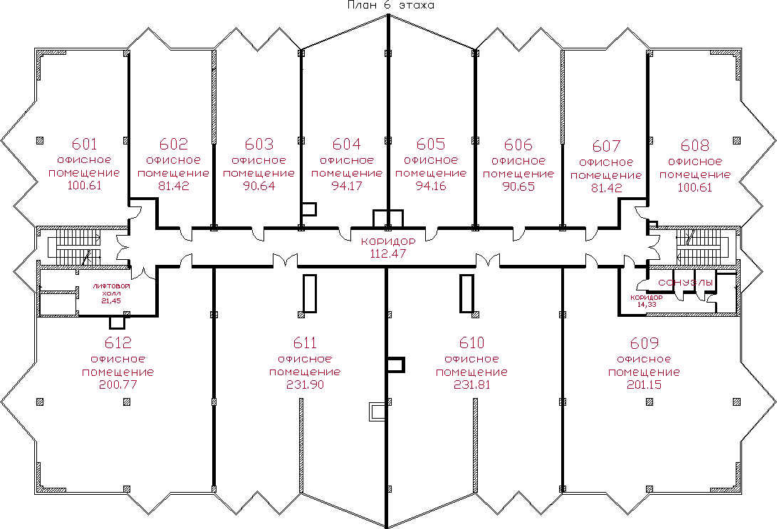 План 6 этажа